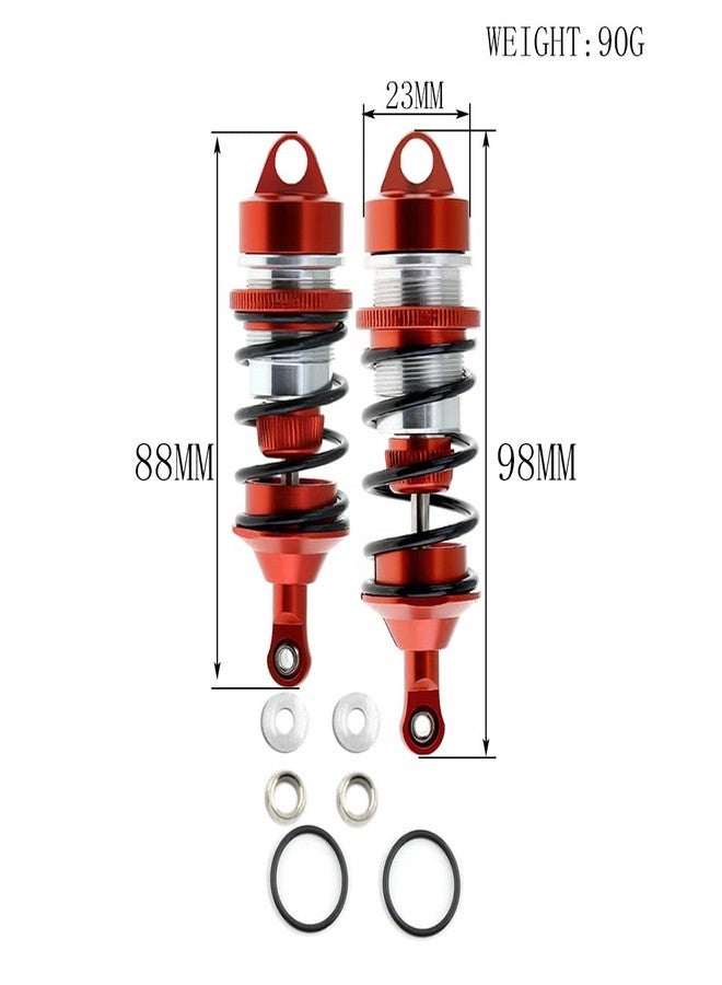 UURCSKY ممتص صدمات من سبيكة معدنية لسيارات التحكم عن بعد ARRMA 1/7 Infraction 6S BLX Felony 6S BLX Limitless Roller، قطع غيار بديلة للأرقام #ARA330627 و#ARA330628 (أسود) - Image 5